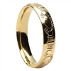 10k Yellow Gold Men's Claddagh Wedding Ring 5mm - Comfort Fit