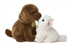 Miyoni Chocolate Lab & Angora Kitten 8"L