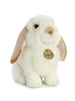 Lop Eared White Bunny Rabbit with Grey Ears Miyoni Collection 8" High