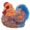 Henrietta Blue/Orange Multi Hen 8" H