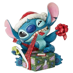 Jim Shore Enesco Disney Traditions Santa Stitch Wrapping Present