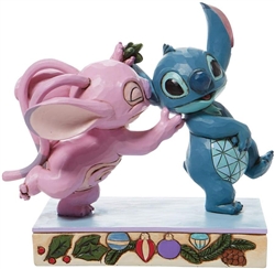 ANGEL AND STITCH MISTLETOE DISNEY TRADITIONS