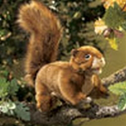 Red Squirrel Puppet 12" L