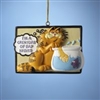 Garfield with Fish Tank Resin Ornament