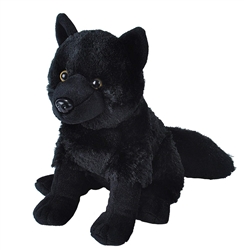 Black Wolf Cuddlekins 10.5" H