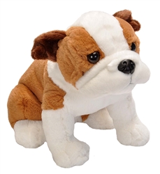 Bulldog Sitting Cuddlekins 10"H