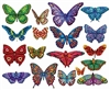 Butterflies 18 Shaped Puzzles II 500 Piece Total by Lafayette Puzzle Company