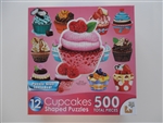 Cupcakes II  12  Mini Shaped Puzzles  500 Piece Total by Lafayette Puzzle Company