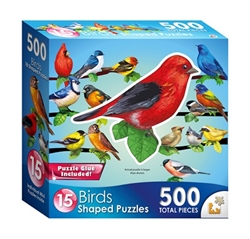 Song Birds II 15 Mini Shaped Puzzles  500 Piece Total by Lafayette Puzzle Company