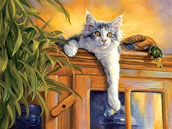 Observation Post Fancy Cat 500 Piece Puzzle