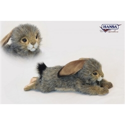 Bunny Rabbit Black Tailed Floppy Earred 15" Long