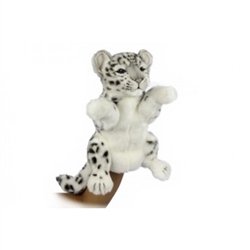 Plush Snow Leopard Puppet by Hansa 12" H