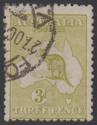 Kangaroo SG 37e 3rd watermark die IIB 3d