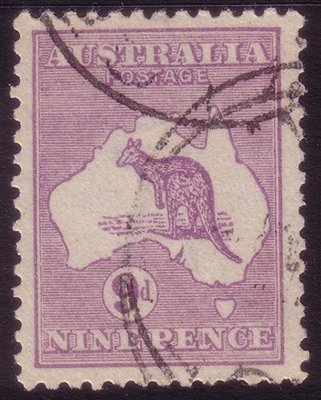 Kangaroo SG 39b 3rd watermark 9d die IIB