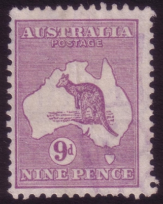 Kangaroo SG 108 SMC watermark 9d violet