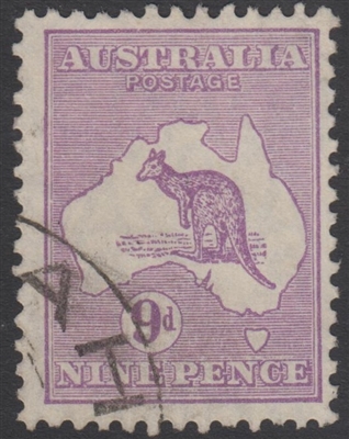 Kangaroo SG 108 SMC watermark 9d violet