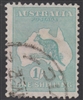 Kangaroo SG 109 SMC watermark 1/- blue green