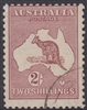 Kangaroo SG 110 ACSC 39 SMC watermark 2/- maroon