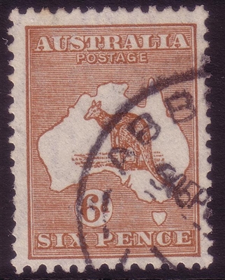 Kangaroo SG 132 CofA watermark 6d chestnut