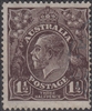 KGV SG 51a BW ACSC 84aa 1919 1Â½d Black-Brown King George V Australia