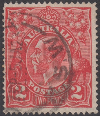 KGV SG 63 BW ACSC 96 1922 2d Two Pence Rose-scarlet