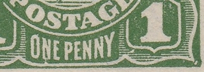 KGV SG 76 BW ACSC 77(4)vb listed flaw VIII/60 MNH 1924 1d green