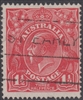 KGV SG 77 BW ACSC 89 1Â½d Three Halfpence red King George head Australia