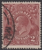 KGV SG 78 BW ACSC 97aa COARSE MESH PAPER 1924 2d red-brown