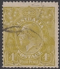 KGV SG 80a BW ACSC 114B 1924 4d Four Pence greenish olive