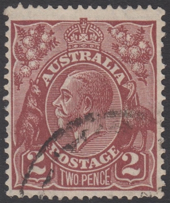 KGV SG 98 BW ACSC 99 1928 2d red-brown King George V Australia