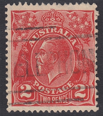 KGV SG 99a BW ACSC 102 1928 2d golden scarlet die III