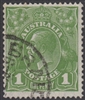 KGV SG 125 BW ACSC 82 1931 1d One Penny CofA green