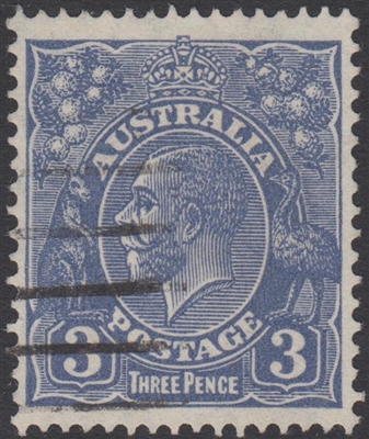 KGV SG 128 BW ACSC 109 1932 3d Three Pence blue CofA King George V