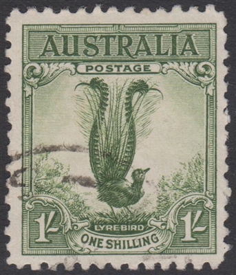 SG 140 Superb Lyrebird 1932 1/- Green