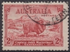 SG 150 1934 Death Centenary of Macarthur Type A 'White Hills' 2d carmine-red