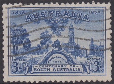 SG 162 1936 Centenary of South Australia 3d Blue