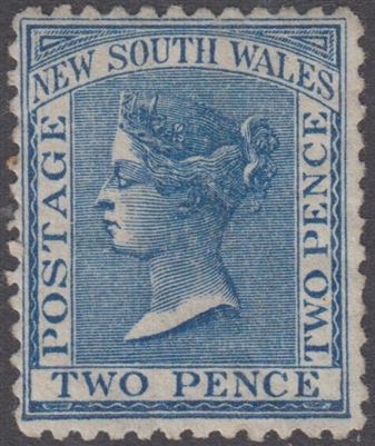 NSW SG 209 MH 1871 Two Pence Queen Victoria De La Rue New South Wales