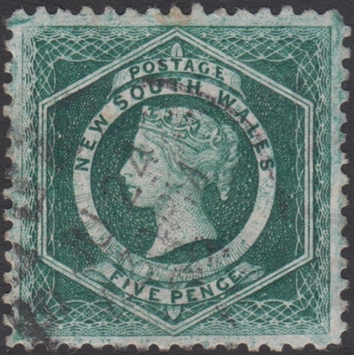 NSW SG 233d 1882-1897 five pence