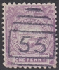 NSW numeral postmark 55 NEWCASTLE barred numeral on 2d Queen Victoria New South Wales Australia