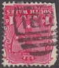 NSW numeral postmark 182 NEWTOWN barred numeral on 1d shield New South Wales Australia