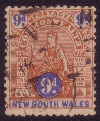 NSW SG 330 1903 nine pence