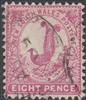 NSW SG 345 1905-10 lilac-rose eight pence lyrebird