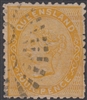 QLD SG 141 1879-81 4d Orange-Yellow First 1st Sideface Queen Victoria Four Pence Queensland