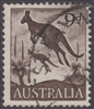 SG 318 1959 Kangaroos 9d Nine Pence Deep Sepia