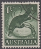 SG 320 1959 Platypus 1/- One Shilling Deep Green