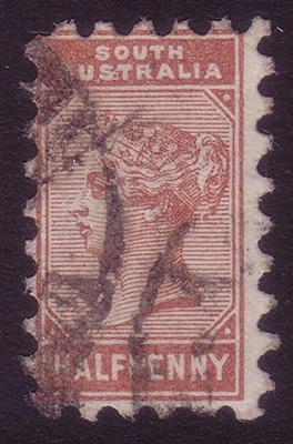 SA SG 182 1883-1895  halfpenny Perforation 10