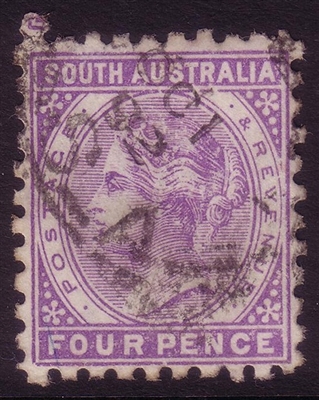 SA SG 184 1883-1895  four pence Perforation 10