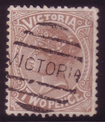 VIC SG 210a 1882-84 Two Pence Chocolate