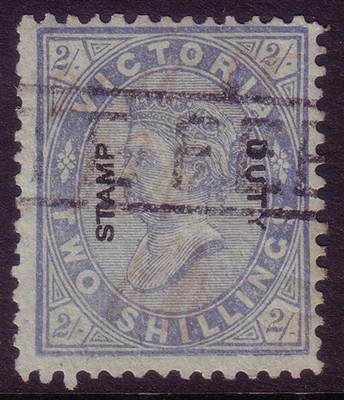 VIC SG 307 Cleaned Fiscal? 1885 STAMP DUTY OVERPRINT Two Shillings