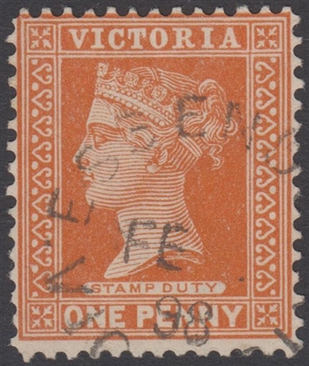 VIC SG 332 1896-99 One Penny brown-red